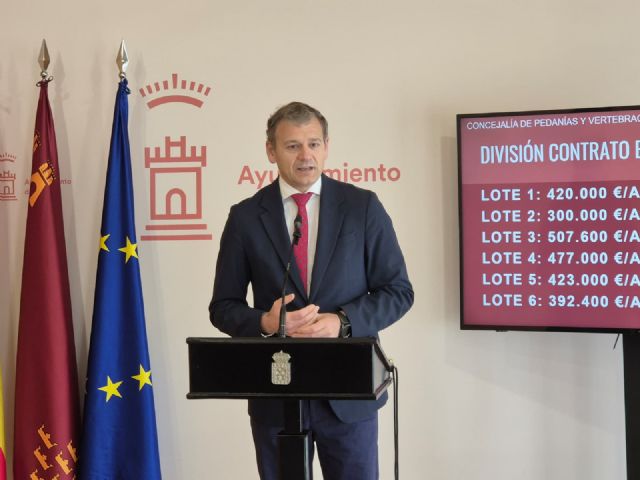 El Ayuntamiento de Murcia destina más de 12,6 millones para mantener y reparar la vía pública, y adjudica el lote 5 a Licuas por 423.000 € al año